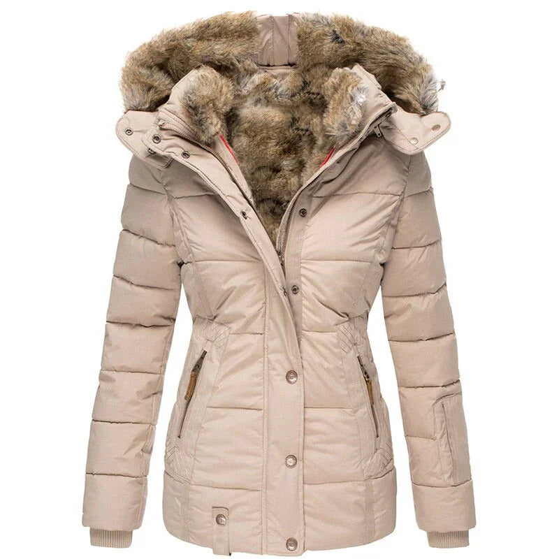 Greta Women's Fur Lined Modern Winter Coat